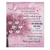 Nous ne serons jamais séparés grand-mère - Couverture personnalisée - Cadeau d'anniversaire de la fête des mères pour maman, grand-mère, nana